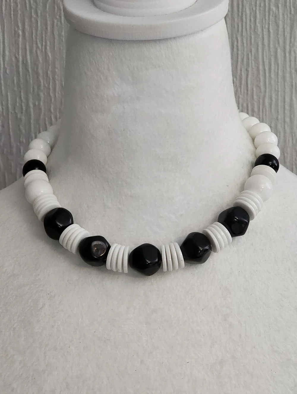 Black and White Beaded Necklace